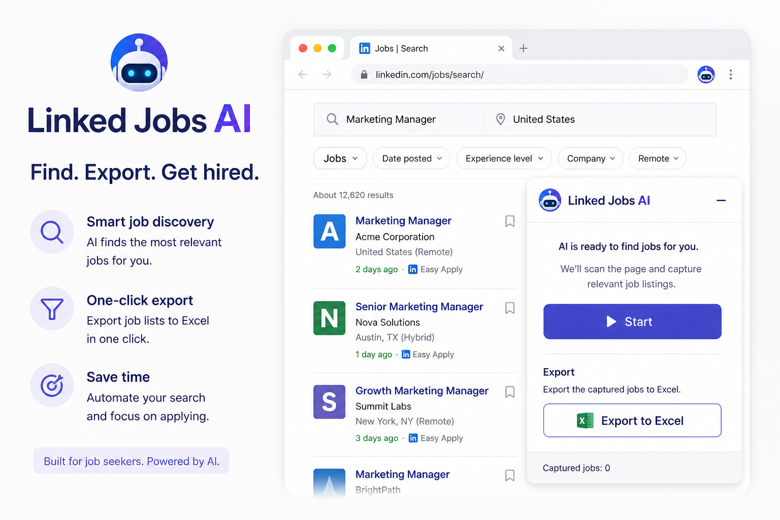 Linked Jobs AI preview